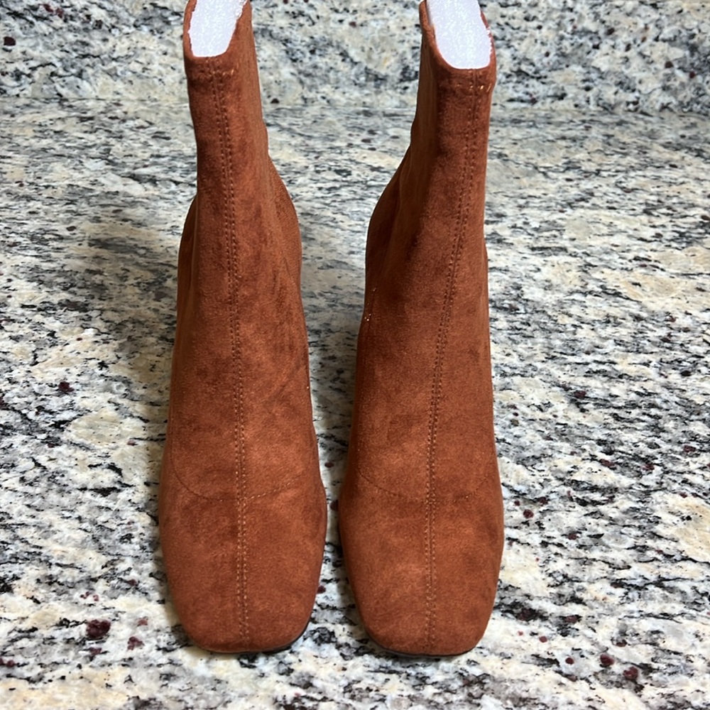 Charles David Faux Suede Pull On Boots - Picture 2 of 11